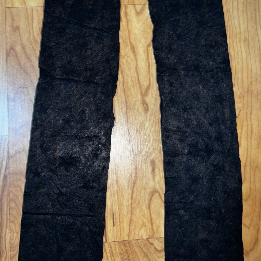 Black Star Print Mesh Tights - Picture 10 of 11